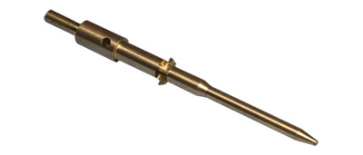 Ejes de metal, punta cónica de cobre